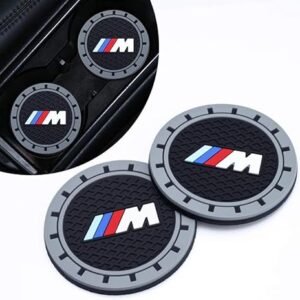 2 pièces Support Gobelet Voiture Dessous de Verre pour BMW M M2 M4 M5 M6 M8 X1 X2 X3 X5 X6 M135i M240i Z4 328i X7, Anti-dérapant Porte-gobelet de Voiture Coaster,Voiture Support...