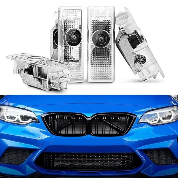 4 Pièces Eclairage de Porte pour BMW Lumière de Porte de Voiture Série 1 2 3 4 5 6 7er M GT X1 X3 X4 X5 X6, Projecteur de Porte de Voiture