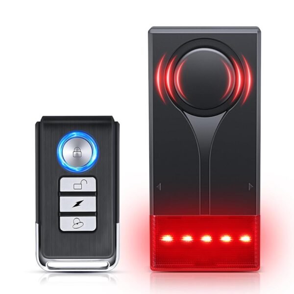 Car Anti-Theft Vibration Alarm, ELECTOP 108dB Car Vibration Sound & Light Alarm, Wireless Remote Vibration Sensor Car Alarm Vehicle Security Alarm System Automotive Warning...