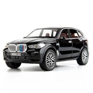 TGRCM-CZ 1/32 Compatible avec BMW X5 SUV Model Car Toy, en alliage moulé sous pression, modèle de voiture avec lumière et son, véhicules pour enfants, noir